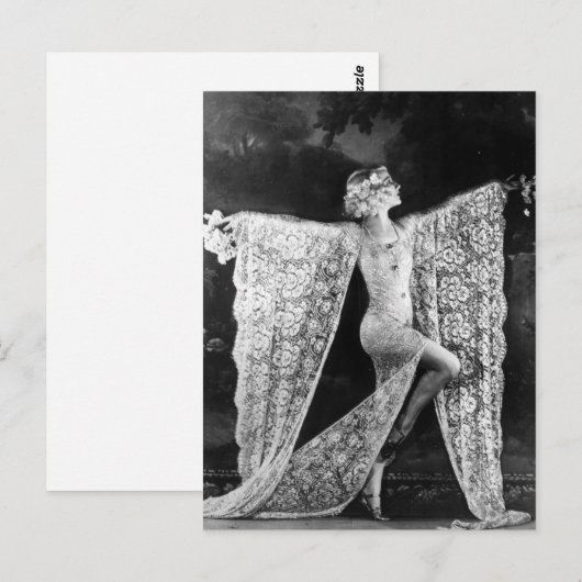 Paris Cabaret Dancer Postkarte (Vorne/Hinten)
