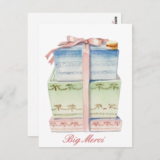 Paris Cadeaux Postkarte (Vorne/Hinten)