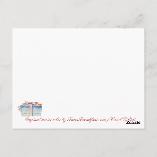 Paris Cadeaux Postkarte (Rückseite)
