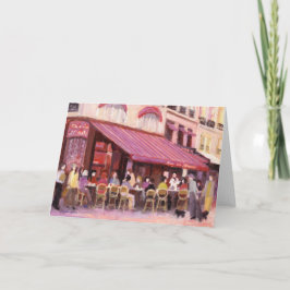 Paris Café Bar Grußkarte Karte