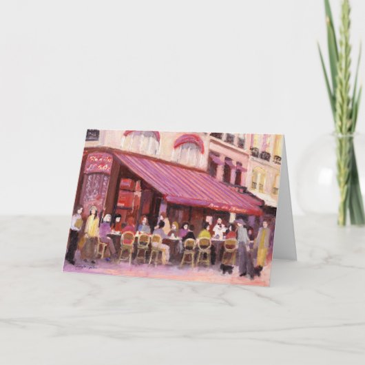 Paris Café Bar Grußkarte Karte (Vorderseite)