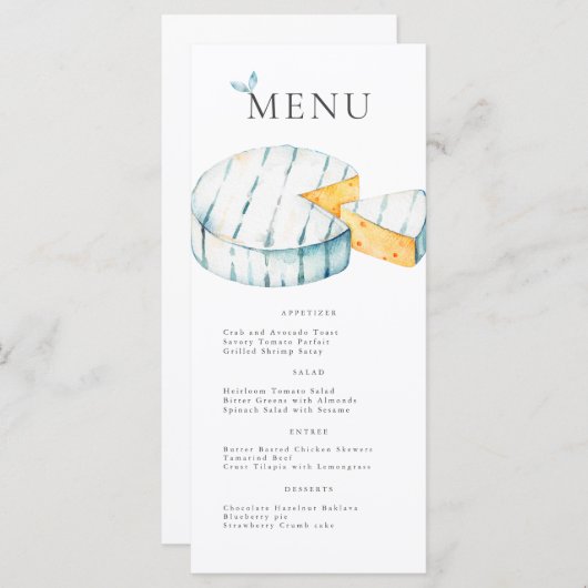 Paris Cafe Boulangerie Brie Cheese Menükarte (Vorne/Hinten)