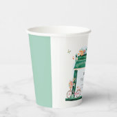 Paris Cafe Boulangerie Watercolor Baby Shower Pappbecher (Rechts)