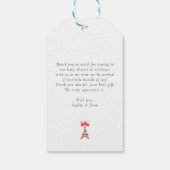 Paris Cafe Boulangerie Watercolor Vielen Dank Geschenkanhänger (Rückseite)