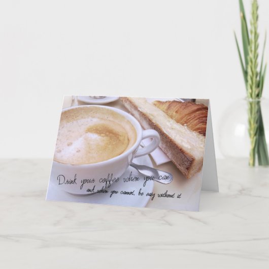 PARIS CAFE Grußkarte Dankeskarte (Vorderseite)