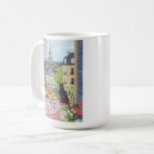 Paris Café Illustration Eiffel Tower Coffee Kaffeetasse (Vorderseite Links)