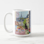 Paris Café Illustration Eiffelturm Kaffee Kaffeetasse (Links)