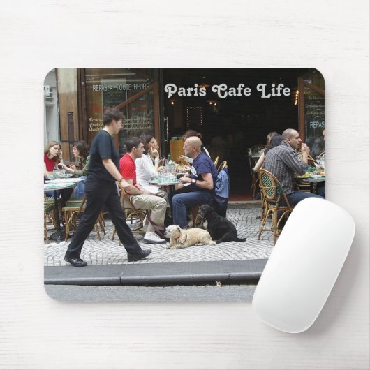 Paris-Café-Leben Mousepad (Mit Mouse)