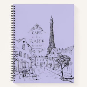 Paris Café-Notebook Notizblock