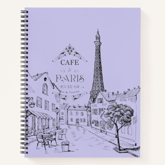 Paris Café-Notebook Notizblock (Vorderseite)