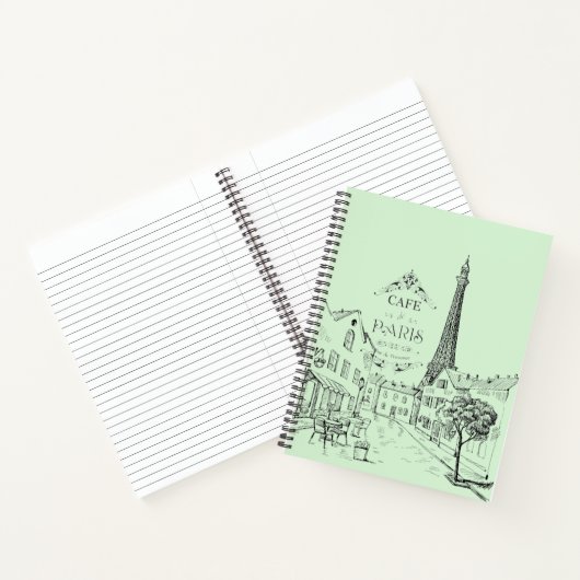 Paris Café-Notebook Notizblock (Innenseite)