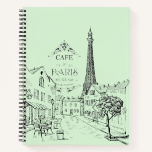 Paris Café-Notebook Notizblock