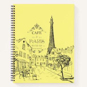 Paris Café-Notebook Notizblock