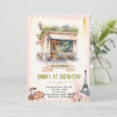 Paris cafe party invitation einladung (Stehend Vorderseite)