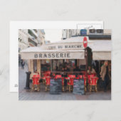 Paris Café Postcard - Paris, Frankreich Postkarte (Vorne/Hinten)