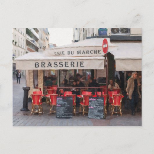 Paris Café Postcard - Paris, Frankreich Postkarte (Vorderseite)