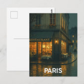 Paris Café Postkarte (Vorne/Hinten)