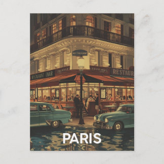 Paris Café Postkarte