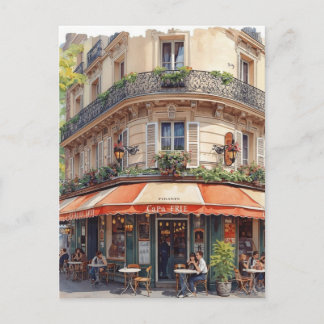 Paris Café Postkarte