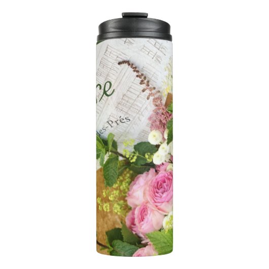 Paris Café Rose Thermal Tumbler Thermosbecher (Vorderseite)
