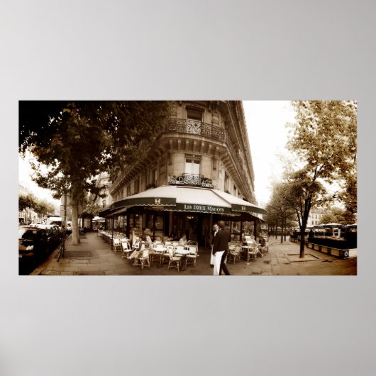 Paris Cafe Scene (I) - Panorama Poster (Vorne)