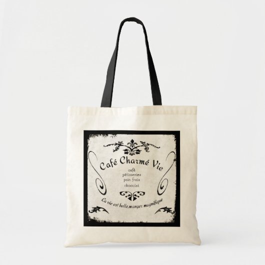 Paris Cafe Sign Tote Tragetasche (Vorne)