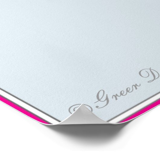 Paris Café Silver Poodle Poster Print (Ecke)