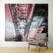 Paris Café Street Scene | Wandgemälde Wandteppich (Beispiel (Horizontal))