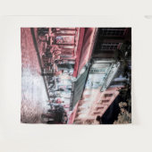 Paris Café Street Scene | Wandgemälde Wandteppich (Vorderseite (Horizontal))