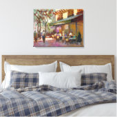 Paris Café Stretched Canvas Print Leinwanddruck (Insitu (Schlafzimmer))