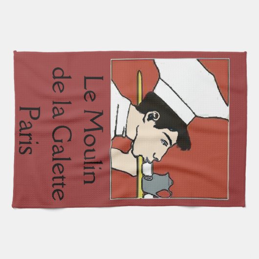 Paris Café, Text hinzufügen Küchentuch (Horizontal)