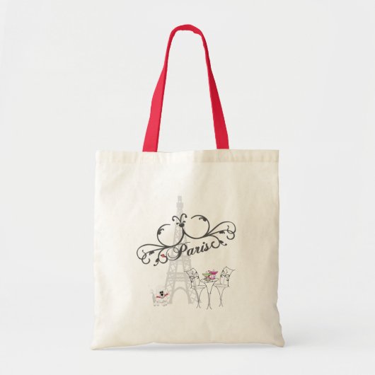 Paris Café Tote Bag Tragetasche (Vorne)