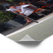 Paris Café und alter Citroën Car Poster (Ecke)