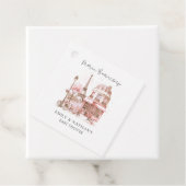 Paris Café Watercolor Script Baby Shower Merci Geschenkanhänger (Beispiel)