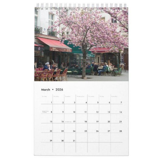 Paris Calendar Kalender (Mär 2026)