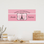 Paris Carousel 7. Geburtstagsbanner Poster (Küche)