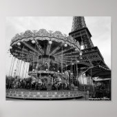 Paris Carousel B&W Poster (Vorne)