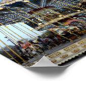 Paris Carousel (& Eiffel Tower) Poster (Ecke)