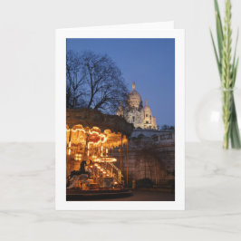 Paris Carousel Faltleere Grußkarte Karte