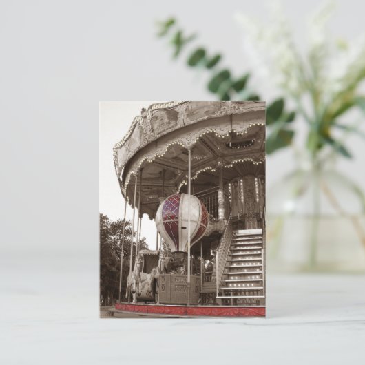 Paris Carousel Postkarte (Stehend Vorderseite)