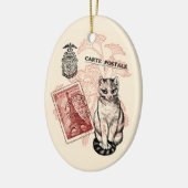 Paris Cat Keramik Ornament (Links)