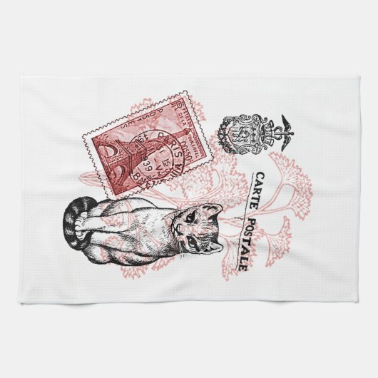 Paris Cat Küchentuch (Horizontal)