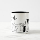 Paris Cats Zweifarbige Tasse (Mittel)