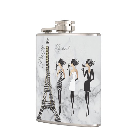 Paris Celebration Flask on Gray Marble Flachmann (Links)