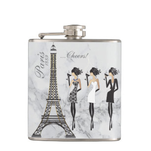 Paris Celebration Flask on Gray Marble Flachmann
