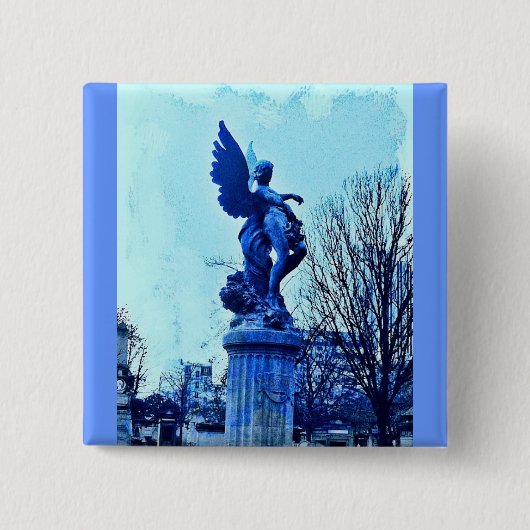 Paris Cemetary Angel Button (Vorderseite)