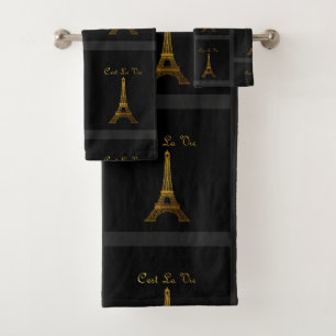 Paris: Cest La Vie Badhandtuch Set