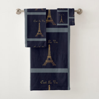 Paris: Cest La Vie Badhandtuch Set