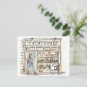 Paris champagne Flaneur Einladungspostkarte (Stehend Vorderseite)