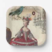 Paris Chandelier Marie Antoinette Vintag Französis Pappteller (Vorderseite)